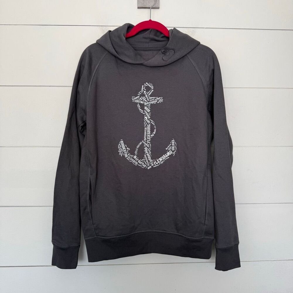 Stanley Stella Women’s Medium Grey Anchor Hoodie Sweatshirt Organic Cotton